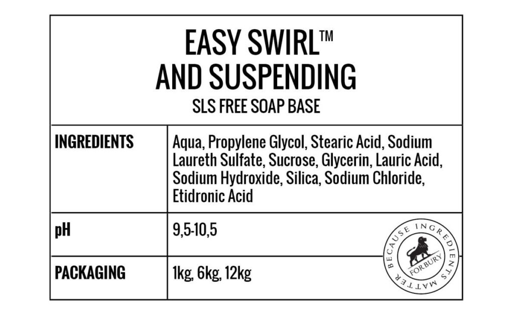 Baza mydlana glicerynowa zawieszająca FORBURY EASY SWIRL & SUSPENDING